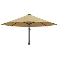 Wandparasol met metalen paal 300 cm taupe - thumbnail