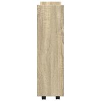 Opbergtrolley smal 3-laags bewerkt hout sonoma eikenkleurig - thumbnail