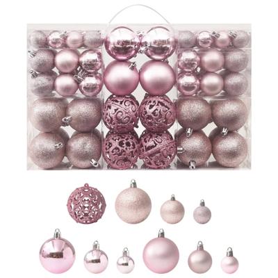 VidaXL 100-delige kerstballenset roze