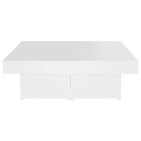 Salontafel 90x90x28 cm spaanplaat wit - thumbnail