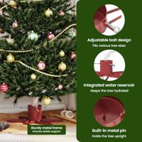 Kerstboomstandaard 1.73 Rood 49 x 49 x 15,5 cm Staal - thumbnail