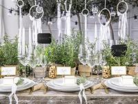 Geschenkdoosjes chique wit met gouden randen (10st) - thumbnail