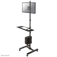 Neomounts FPMA-MOBILE1700 PC/monitor-trolley 1 stuks 25,4 cm (10) - 81,3 cm (32) Zwart Zwenkbaar, Roteerbaar, Kantelbaar - thumbnail