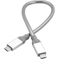 Verbatim Roestvrij stalen sync- & oplaadkabel - USB-C 3.1 naar USB-C 3.1, 30 cm, Sync + Charge, silver - thumbnail