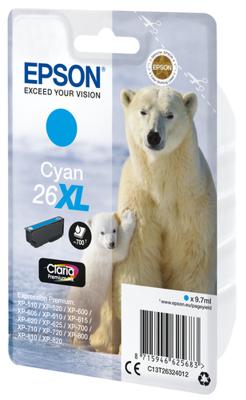 Epson Inktcartridge 26XL Origineel Cyaan C 13 T 26324012 Epson Inktcartridge 26XL Origineel Cyaan C 13 T 26324012