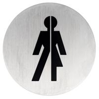 Symboolplaat gender ø75mm rvs mat - thumbnail