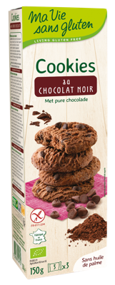 Koekjes met pure chocolade glutenvrij bio 150 Gram