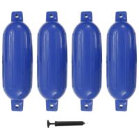 VidaXL Bootstootkussens 4 st 58,5x16,5 cm pvc blauw - thumbnail