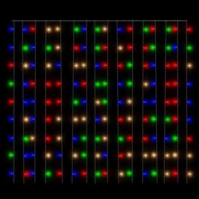 VidaXL Lichtsnoergordijn met 300 led&apos;s en 8 functies 3x3 m meerkleurig
