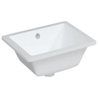 VidaXL Wastafel rechthoekig 39x30x18,5 cm keramiek wit - thumbnail
