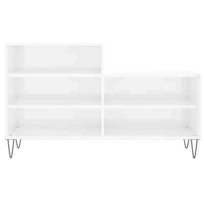 Schoenenkast 102x36x60 cm bewerkt hout hoogglans wit