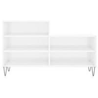 Schoenenkast 102x36x60 cm bewerkt hout hoogglans wit - thumbnail