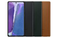 Leather Cover EF-VN980 - Achterzijde behuizing voor mobiele telefoon - leer - zwart - voor Galaxy Note20, Note20 5G - thumbnail