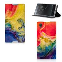 Bookcase Sony Xperia L1 Watercolor Dark - thumbnail