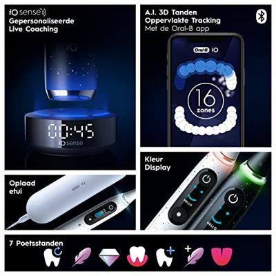 Oral-B iO Series 10 Volwassene Roterende-oscillerende tandenborstel Zwart