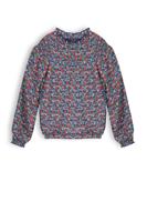NoNo Meisjes blouse floral - Tanily - Ensign blauw - thumbnail