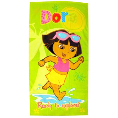 Nickelodeon Dora strandlaken groen junior 70 x Nickelodeon Dora strandlaken groen junior 70 x