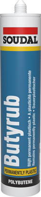 Soudal butyrub | butyleenvoegkit | 310 ml | zwart - 101478 Soudal butyrub | butyleenvoegkit | 310 ml | zwart - 101478