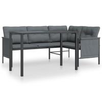 2-delige Tuinset staal antracietkleurig - thumbnail