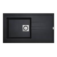 Inbouw Spoelbak Uitstortgootsteen Van Marcke Go Molto 86x50 cm Polyester Zwart - thumbnail