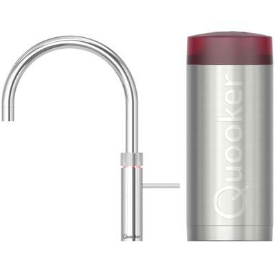 Quooker Fusion Round Keukenkraan Set - Kokend Warm- en Koud Water - Chroom - Inclusief COMBI+ Reservoir