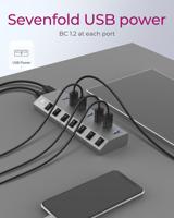 ICY BOX-HUB1701-C3 7 port USB 3.0 Type-A Hub - thumbnail