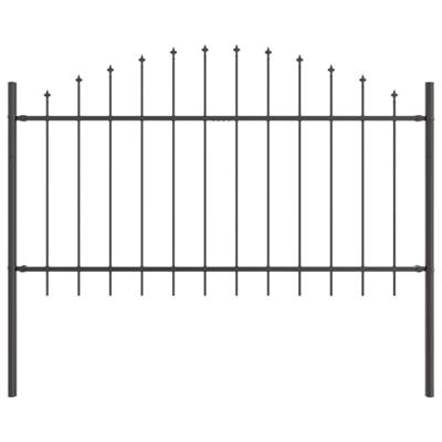 Tuinhek 8 pcs Grijs 170 x 140 cm Gepoedercoat staal