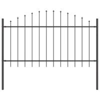 Tuinhek 4 pcs Grijs 170 x 140 cm Gepoedercoat staal - thumbnail