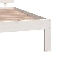 Bedframe massief hout wit 135x190 cm 4FT6 Double - thumbnail