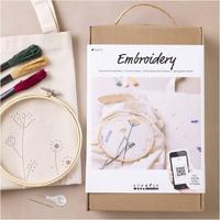 Creativ Company Starter hobbyset borduurwerk, bloemen, 1 doos - thumbnail