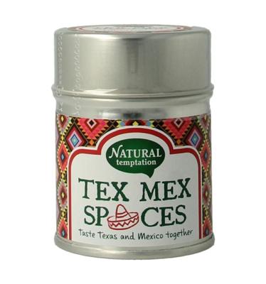 Natural Temptation Tex Mex spices blikje bio 40 Gram