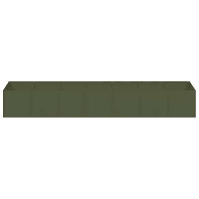 VidaXL Plantenbak 280x80x40 cm staal olijfgroen