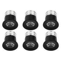 LED Veranda Spot Verlichting 6 Pack - Velvalux - 3W - Warm Wit 3000K - Inbouw - Rond - Mat Zwart - Aluminium - Ø31mm - thumbnail