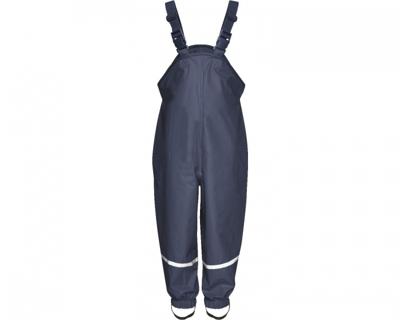 Playshoes regenbroek bretels fleece gevoerd Uni Marine-140