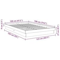 Bedframe zonder matras 120x190 cm massief hout eiken - thumbnail