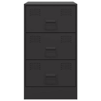 Nachtkastjes 2 st 34,5x39x62 cm staal zwart