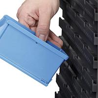 Allit 457090 Wandrek voor stapelbox Zwart 1 stuk(s) - thumbnail