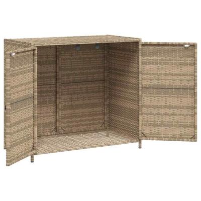 Tuinkast 83x45x76 cm poly rattan beige