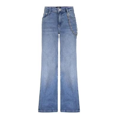 Frankie & Liberty Zomer jeans broek - wide leg meisjes - blauw - Attitude