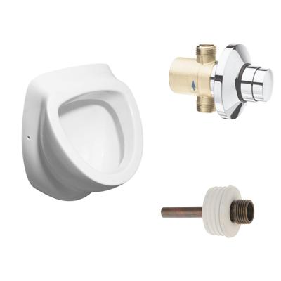 Urinoir Set Sapho Isvea Met Drukplaat En Afvoer Wit