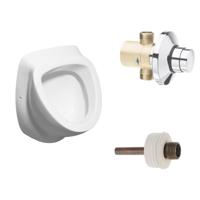 Urinoir Set Sapho Isvea Met Drukplaat En Afvoer Wit - thumbnail