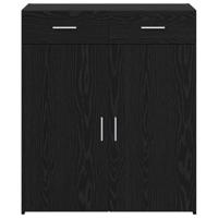 Opslagkast Zwart Eiken 80x42.5x93.5 cm Bewerkt Hout - thumbnail