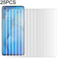 25 PC's voor OPPO Reno3 Pro 9H HD 3D Curved Edge Tempered Glass Film (Transparant) - thumbnail
