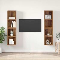 Tv-meubelset 4 pcs Oud Hout 37 x 37 x 72 cm Bewerkt hout - thumbnail