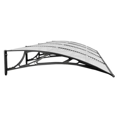 Deurluifel 350x100 cm polycarbonaat zwart