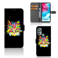 Motorola Moto G60s Leuk Hoesje Cat Color - thumbnail