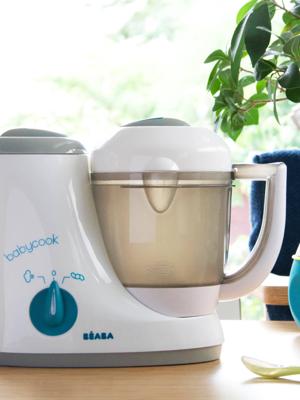 BEABA 4-in-1 babykeukenrobot - babykoek origineel grijs / blauw