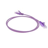 ACT Paarse 7 meter LSZH U/UTP CAT6 datacenter slimline patchkabel snagless met RJ45 connectoren - thumbnail