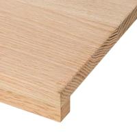 Vensterbanken 2 st onbehandeld 80x15x2 cm massief eikenhout - thumbnail