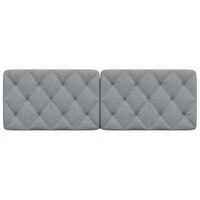 Hoofdbordkussen 160 cm stof lichtgrijs